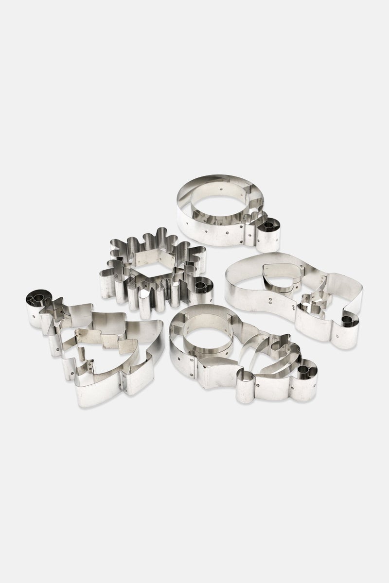 KitchenCraft 5 Pcs Festive Stained Glass Window Cutter, Multicolor - Image 3